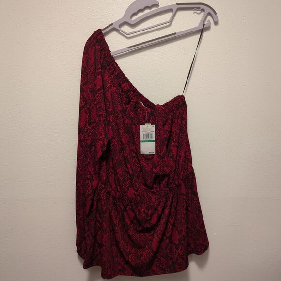 NWT Michael Michael Kors one shoulder top size large - Picture 2 of 5